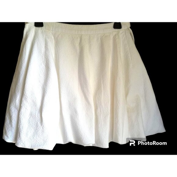Womens Size 8 Coquette Casual Tie Accent Textured Summer Mini Skirt Cream - Picture 7 of 10